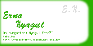 erno nyagul business card